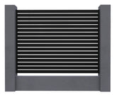 Aluminium Slat Screen Kit - Satin Black colour, 1800mm high x 3000mm wide, Slat fence panel